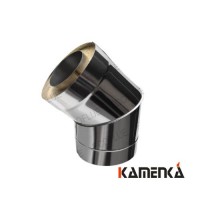 Отвод сэндвич EcoFlue оцинковка 1мм диаметр 200х115 угол 135